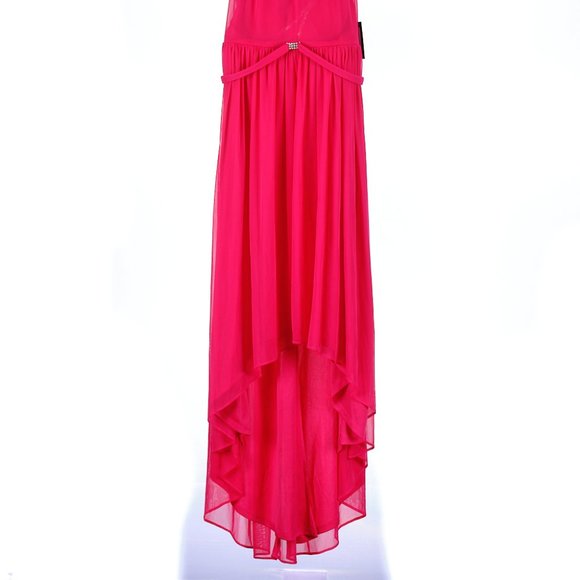 Marina Fuchsia Hi-Lo Ball Gown Dress Size 6 NWT - Picture 3 of 8